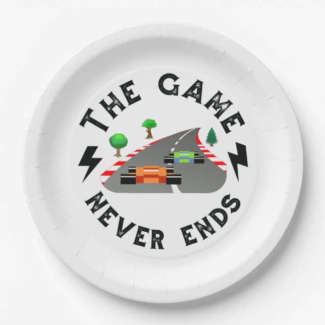 The Game never ends Paper Plate (Front)