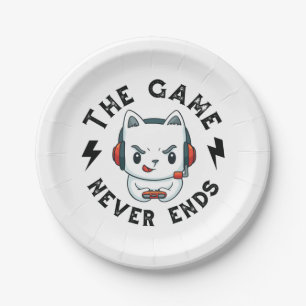 The Game never ends Paper Plate
