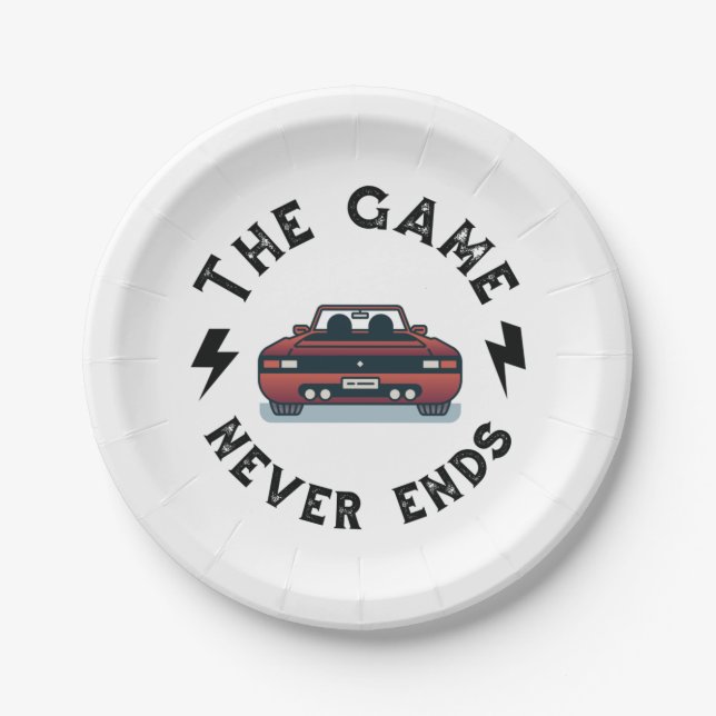 The Game never ends Paper Plate (Front)