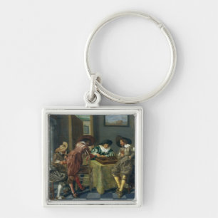 The Game of Backgammon Keychain