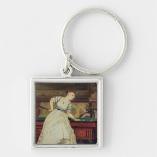 The Game of Billiards, 19th century Keychain