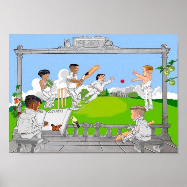 The game of cricket poster (Front)