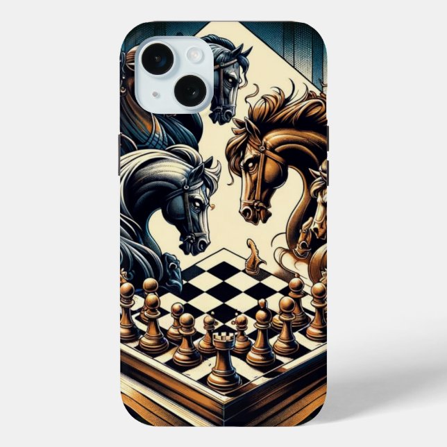 The game of knights – chess meets fantasy Case-Mate iPhone case (Back)