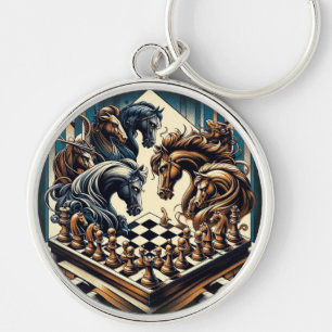 The game of knights – chess meets fantasy keychain