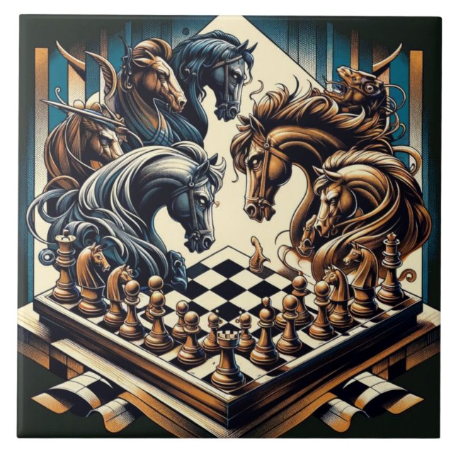 The game of knights – chess meets fantasy tile (Front)