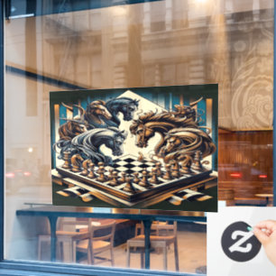 The game of knights – chess meets fantasy window cling