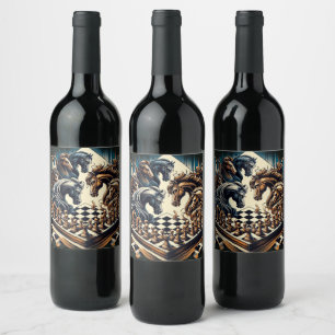 The game of knights – chess meets fantasy wine label