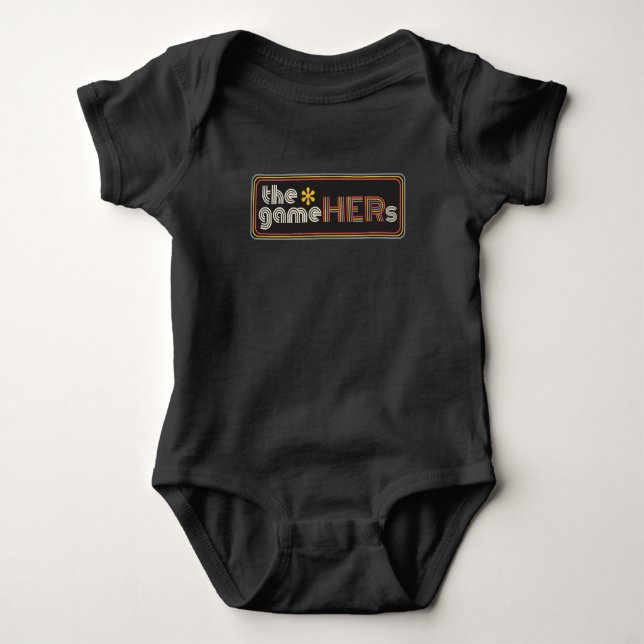 The*gameHERs Horizontal Logo Baby Bodysuit (Front)