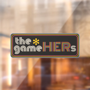 The*gameHERs Horizontal Logo Window Cling