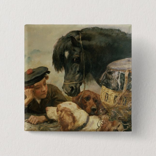 The Gamekeeper's Companion 2 Inch Square Button (Front)