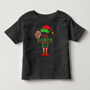 The Gamer Elf Christmas Family Matching Pajama Toddler T-shirt