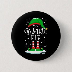 The Gamer Elf Christmas Family Matching Xmas Video 2 Inch Round Button