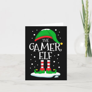 The Gamer Elf Christmas Family Matching Xmas Video Card