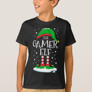 The Gamer Elf Christmas Family Matching Xmas Video T-Shirt
