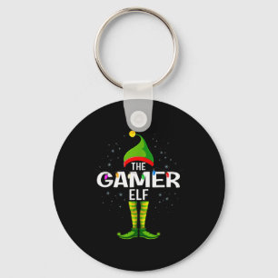 The Gamer Elf Christmas Group Family Pajama Keychain