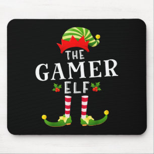The Gamer Elf Christmas Matching Pajama  Mouse Pad