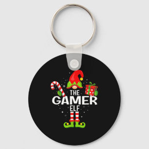 The Gamer Elf Family Christmas Pajama Xmas Keychain