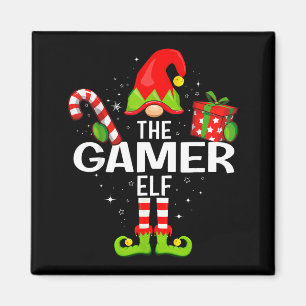The Gamer Elf Family Christmas Pajama Xmas  Magnet