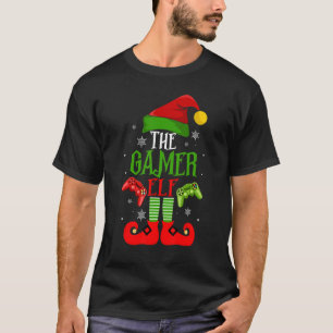 The Gamer Elf Family Matching Christmas Pajama Hap T-Shirt