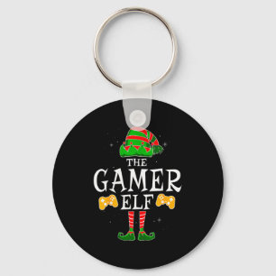 The Gamer Elf Group Matching Family Christmas Holi Keychain