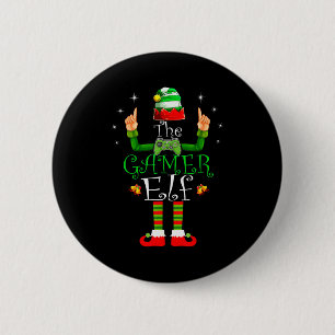 The Gamer Elf Matching Family Christmas Pajama Shi 2 Inch Round Button