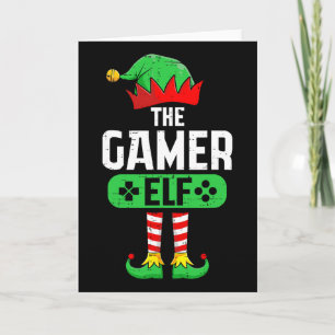 The Gamer Elf Xmas Matching Christmas Family Pajam Card