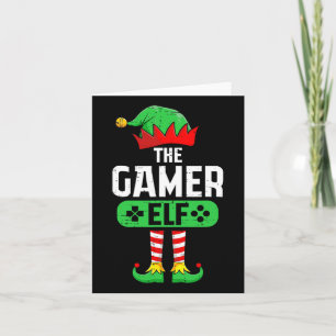 The Gamer Elf Xmas Matching Christmas Family Pajam Card