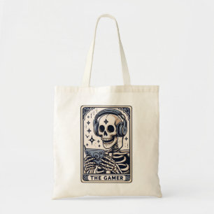 The Gamer Skeleton Tarot Card Shirt Tote Bag