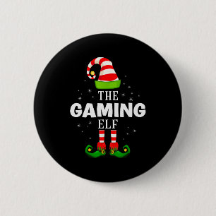 The Gaming Elf Christmas Pjs Matching Pajama 2 Inch Round Button