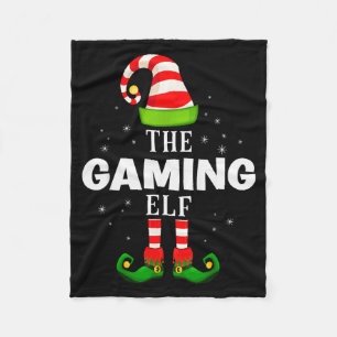 The Gaming Elf Christmas Pjs Matching Pajama Fleece Blanket