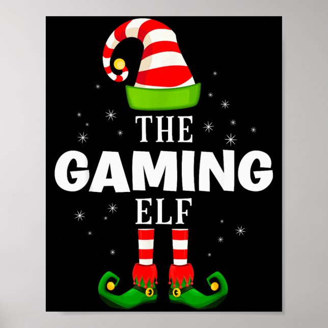 The Gaming Elf Christmas Pjs Matching Pajama  Poster (Front)