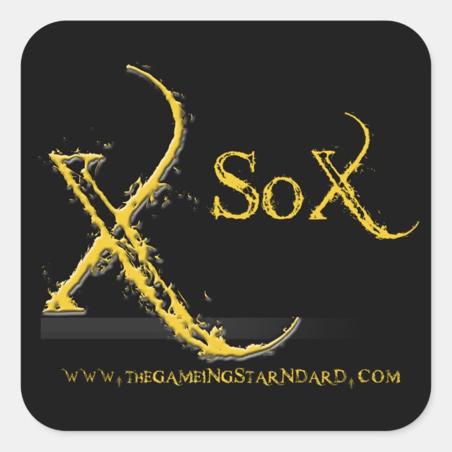 The Gaming Standard Square Stickers - Black (Front)