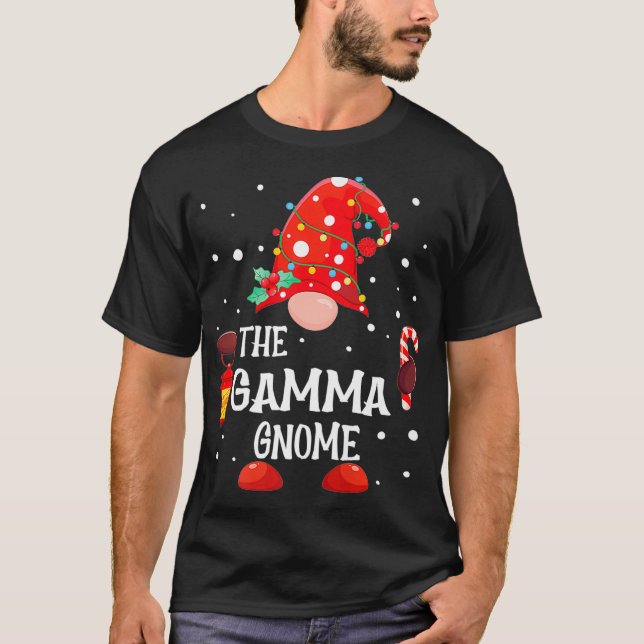 The Gamma Gnome Matching Family Christmas Gnome Pa T-Shirt (Front)