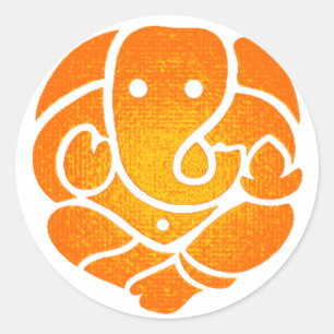 THE GANESH LOVE CLASSIC ROUND STICKER