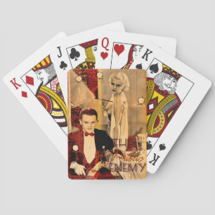 The Gangster's Blonde Girl Playing Cards
