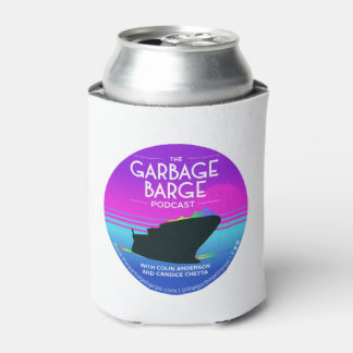 The Garbage Barge Podcast Logo Beer/Can Coozy! Can Cooler