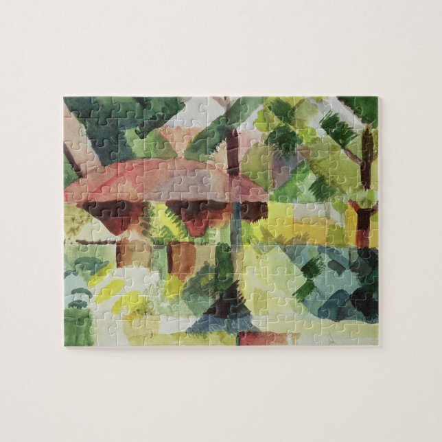 The Garden, 1914 (w/c on paper) Jigsaw Puzzle (Horizontal)