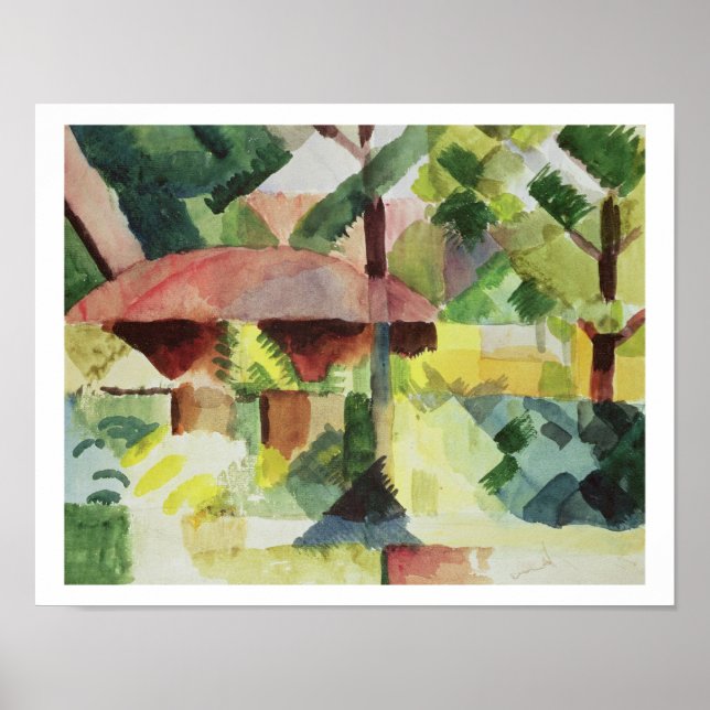 The Garden, 1914 (w/c on paper) Poster (Front)