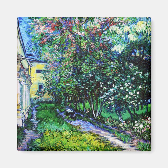 The Garden at the Asylum at Saint-Rémy, Van Gogh Magnet (Front)