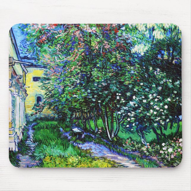 The Garden at the Asylum at Saint-Rémy, Van Gogh Mouse Pad (Front)
