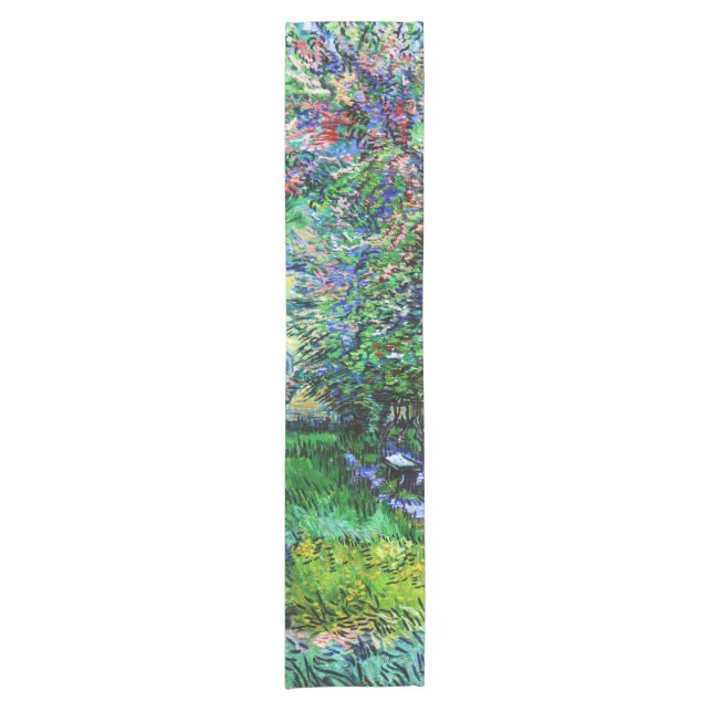 The Garden at the Asylum at Saint-Rémy, Van Gogh Short Table Runner (Front)