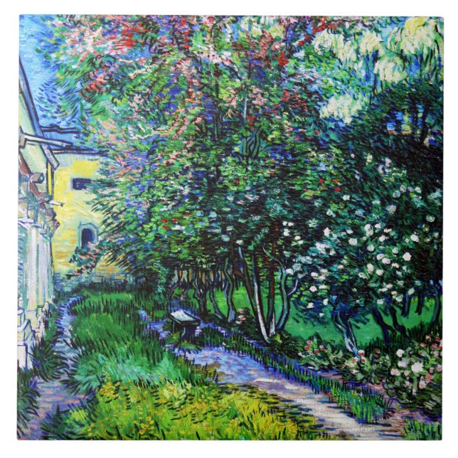 The Garden at the Asylum at Saint-Rémy, Van Gogh Tile (Front)