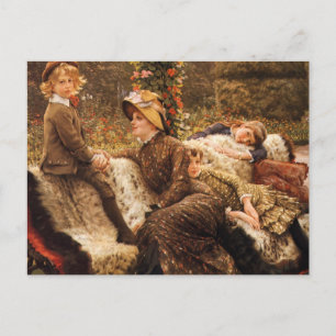 The Garden Bench Fine art family Postcard