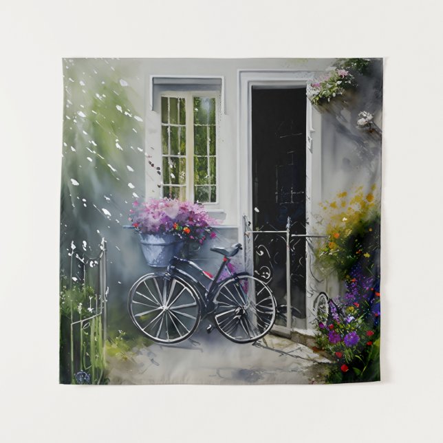 The Garden Bike Tapestry (Front)