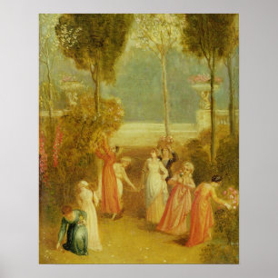 The Garden, c.1820 (oil on panel) Poster