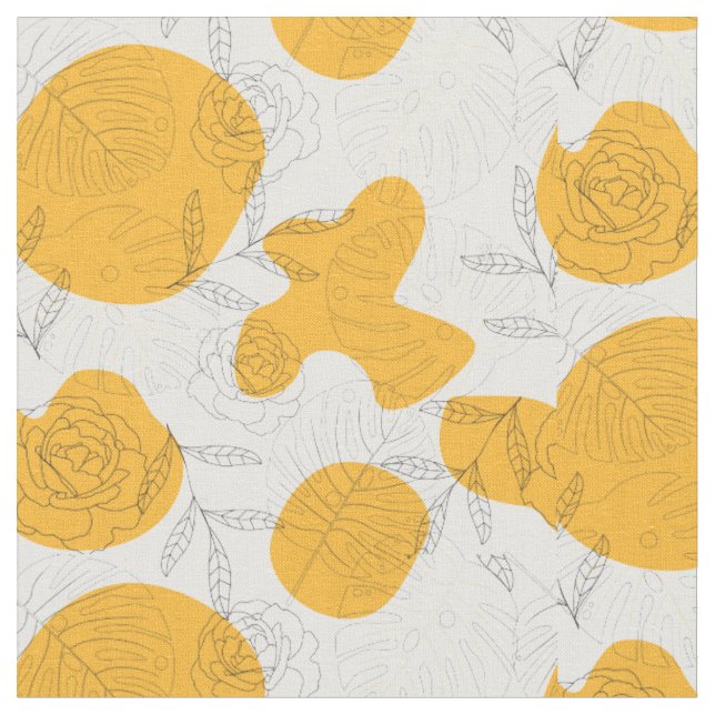 The Garden Floral Line Fabric (Close Up)