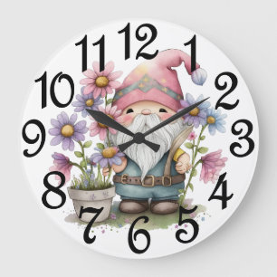 The Garden Gnome Large Clock