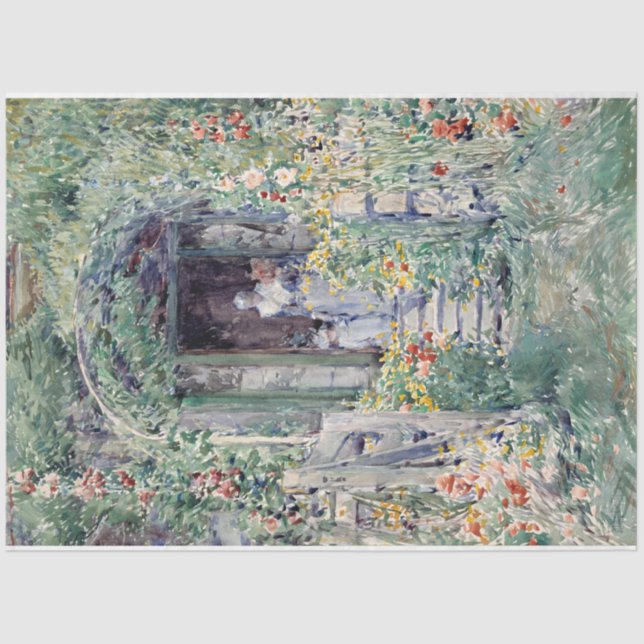 The Garden in Its Glory by Childe Hassam Tissue Paper (Front)