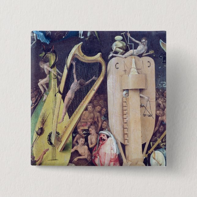 The Garden of Earthly Delights 2 Inch Square Button (Front)
