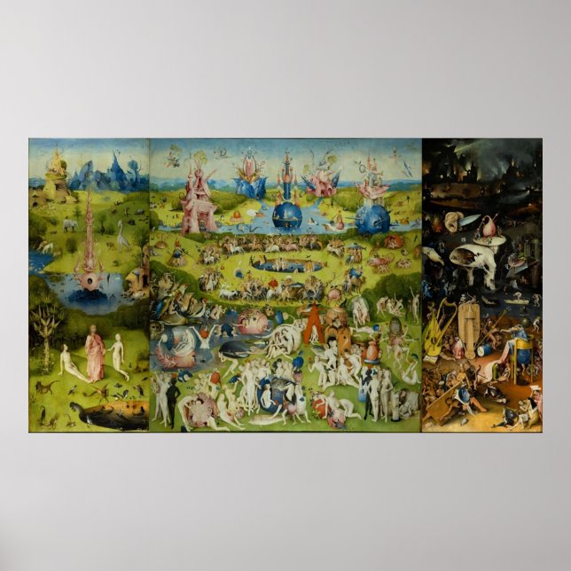 The Garden of Earthly Delights by Hieronymus Bos Poster (Front)